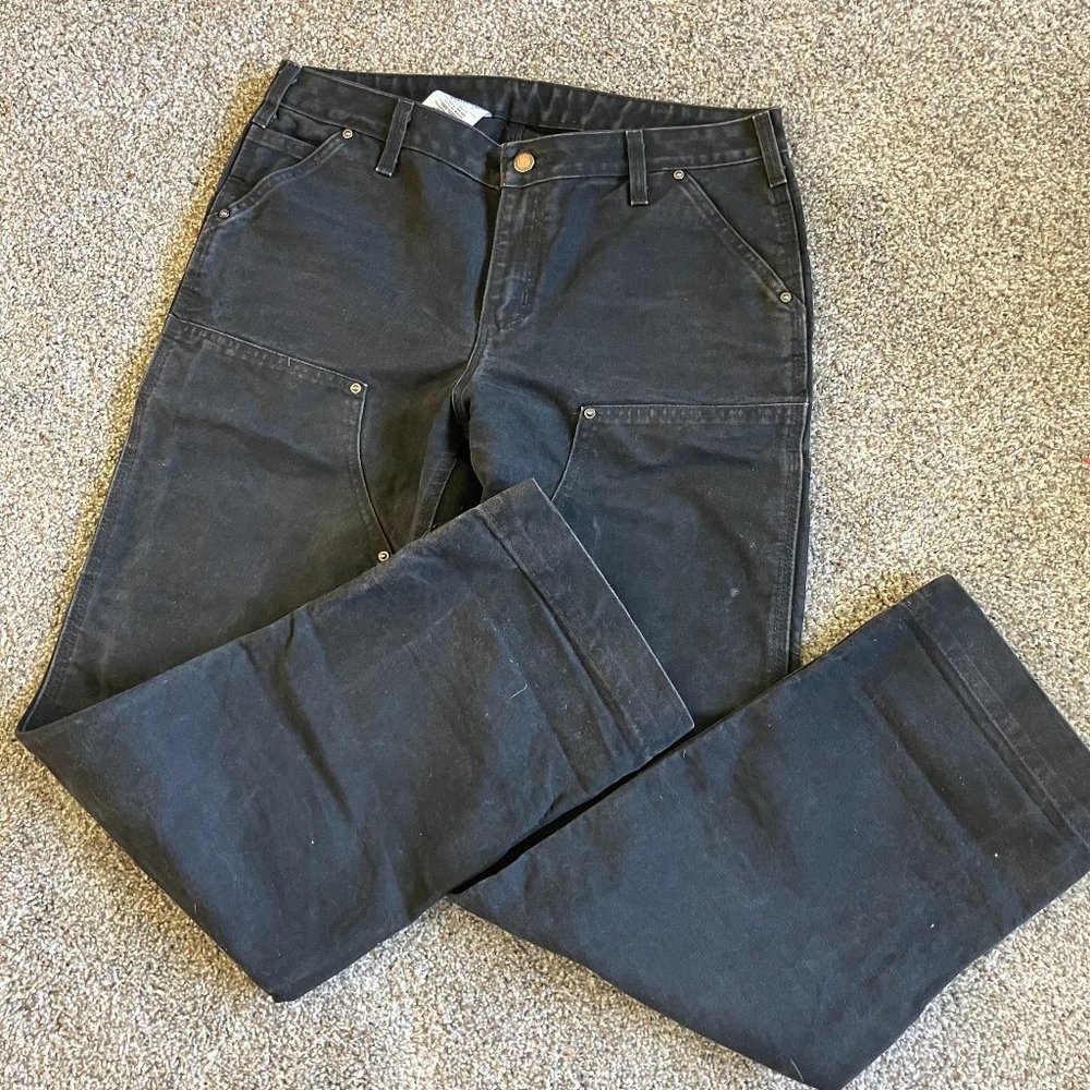Carhartt Black Double-Knee 8 Tall Carpenter Work Pant